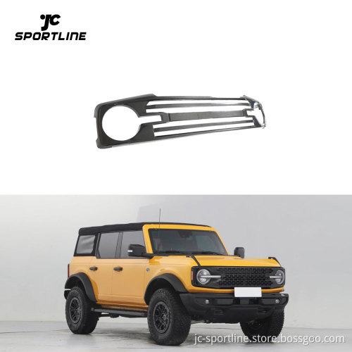JC Sportline Carbon Fiber Car Front Bumper Grills for Ford Bronco 2021-2022
